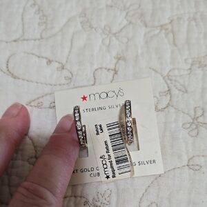 Macy's 18kt Gold Over Sterling Silver Textured Hoop Earrings